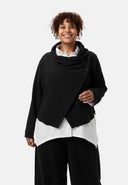 'Collina' chaqueta: elegante cazadora corta con efecto envolvente y textura
