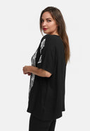 A-linjainen tunika kevyestä viskoosijoustosta 'Sovana'