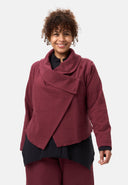 'Collina' Jacke – Elegante Kurzjacke mit Wickeloptik & Struktur
