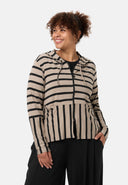 'Sienna' jacket - viscose-stretch, mixed stripes