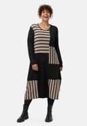 'Sienna' dress - striped look, elegant-chic