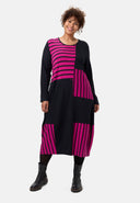 'Sienna' dress - striped look, elegant-chic