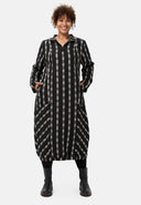 'Karena' abito - cotone stretch, motivo a righe