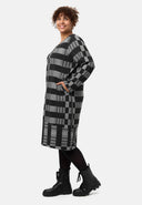 'Karina' dress - V-neck & modern check pattern