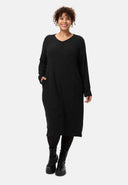 'Vera' dress - deep black & subtle texture