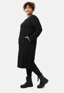 'Vera' dress - deep black & subtle texture