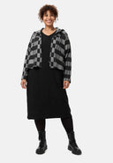 'Vera' dress - deep black & subtle texture