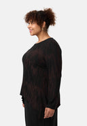 'Ombra' shirt - soft viscose blend with asymmetrical cut