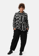 'Vera' trousers - wide fit & subtle tone-on-tone texture