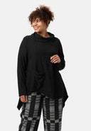 'Vera' tunic - tone-on-tone texture & asymmetrical cut