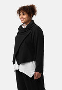 'Collina' Jacke – Elegante Kurzjacke mit Wickeloptik & Struktur