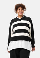 'Vella' knit sweater - casual oversized look with wool content