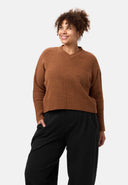 'Vella' knit sweater - soft premium knit with V-neck