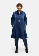 'Denira' cappotto – denim, linea a A, lunghezza al ginocchio