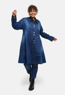 'Denira' cappotto – denim, linea a A, lunghezza al ginocchio