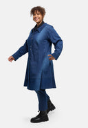 'Denira' cappotto – denim, linea a A, lunghezza al ginocchio