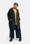 Mantella "Nila" – Denim scuro, cappuccio