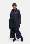 Mantella "Nila" – Denim scuro, cappuccio