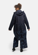 Mantella "Nila" – Denim scuro, cappuccio