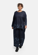 Tunica "Nila" – Dark Denim, stampa laser