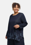 Tunica "Nila" – Dark Denim, stampa laser