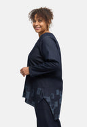Tunica "Nila" – Dark Denim, stampa laser