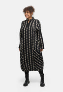 'Karena' abito - cotone stretch, motivo a righe