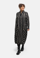 'Karena' abito - cotone stretch, motivo a righe