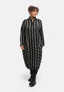 'Karena' abito - cotone stretch, motivo a righe
