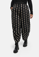 'Karena' pantalone - cotone stretch, motivo a righe