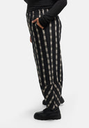 'Karena' pantalone - cotone stretch, motivo a righe