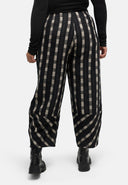 'Karena' pantalone - cotone stretch, motivo a righe