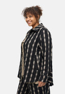 'Karena' giacca a camicia - cotone stretch, motivo a righe