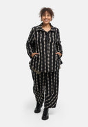 'Karena' giacca a camicia - cotone stretch, motivo a righe