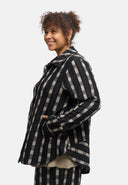 'Karena' giacca a camicia - cotone stretch, motivo a righe