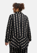 'Karena' giacca a camicia - cotone stretch, motivo a righe