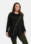 'Seriva' Túnica – Línea A con Cuello de Chal & Panel Diagonal