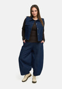 'Amira' väst – mörk denim, avslappnad & med stretch