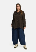 'Brunel' Tunika – kurze Form, edel strukturiert & Hemdkragen