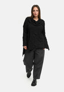 'Brunel' Tunika – kurze Form, edel strukturiert & Hemdkragen