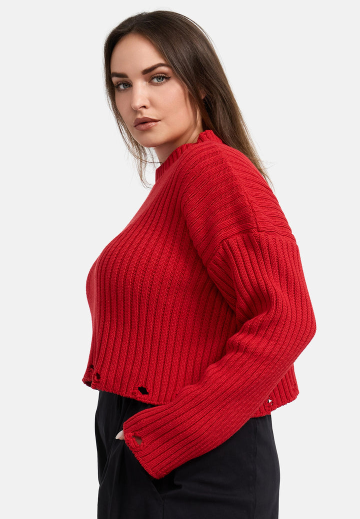 Kekoo Knit Crop Sweater 'Pure' 