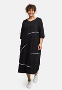 'Saria' abito midi – pulito, comodo & naturale