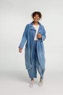 'Sky' Mantel – Premium Spijkerstof, Ombre-wassing & Rekbaar