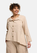 'Serena' Bluse – clean, modern-asymmetrisch & mit Stretch