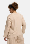 'Serena' Bluse – clean, modern-asymmetrisch & mit Stretch